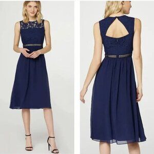 NWT Truth & Fable Lace Bodice Flare Dress - Size Large